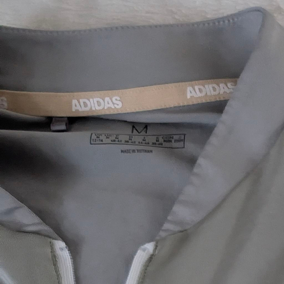 Adidas Engineered Gray White Striped Sleeveless Polo Golf Tank Top - Medium - Picture 5 of 8